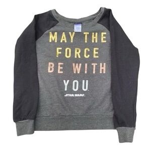 Star Wars Metallic Foil Letter Sweatshirt Juniors Size Small